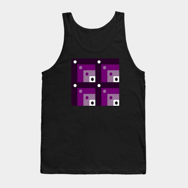 Asexual Pride Radiating Dotted Squares Tank Top by VernenInk